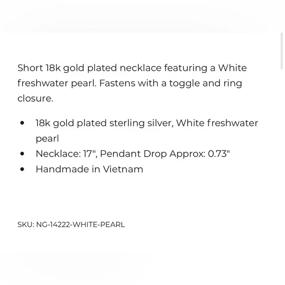 Chan Luu Gold Necklace with Pearl Pendant - Picture 5 of 5